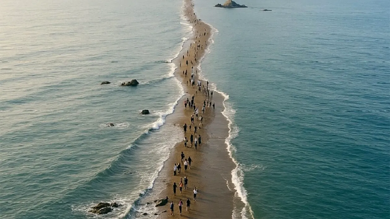 Minunea lui Moise din Coreea de Sud. Motivul pentru care marea se deschide de două ori pe an, timp de o oră