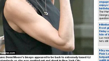 Demi, ce brat lucrat ai! Actrita si-a mentinut muschii capatati pentru rolul din G.I Jane, in urma cu 14 ani