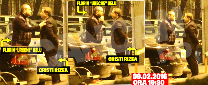 Florin Belu și Cristian Rizea în februarie 2016. "Ureche" l-ar fi certat pe Cristi "Ferrari", care tocmai fusese suspendat din PSD
