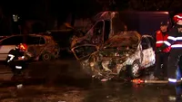 VIDEO / Imagini NECENZURATE de la accidentul groaznic din Capitală! Martorii filmau scenele de iad, victimele arse şi se aud exploziile: Amândoi mişcă, nu sunt morţi!