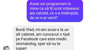 Bancul de weekend | "Aveai azi programare la mine, să-ți scot măseaua. De ce n-ai venit?"