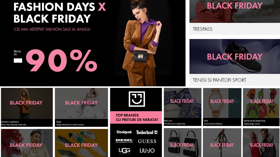 Fashion Days, reduceri de Black Friday 2018. Cele mai bune oferte