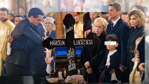 Cum s-a desfășurat slujba de înmormântare a lui Mircea Lucescu. Imagini unice