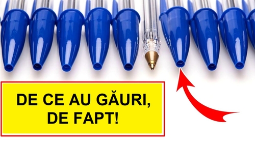 Care este, de fapt, rolul găurilor ale capacelor de pix. Puțini știu de ce sunt așa