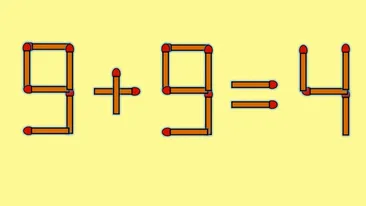 Test de inteligență | Mutați un singur chibrit pentru a corecta 9 + 9 = 4