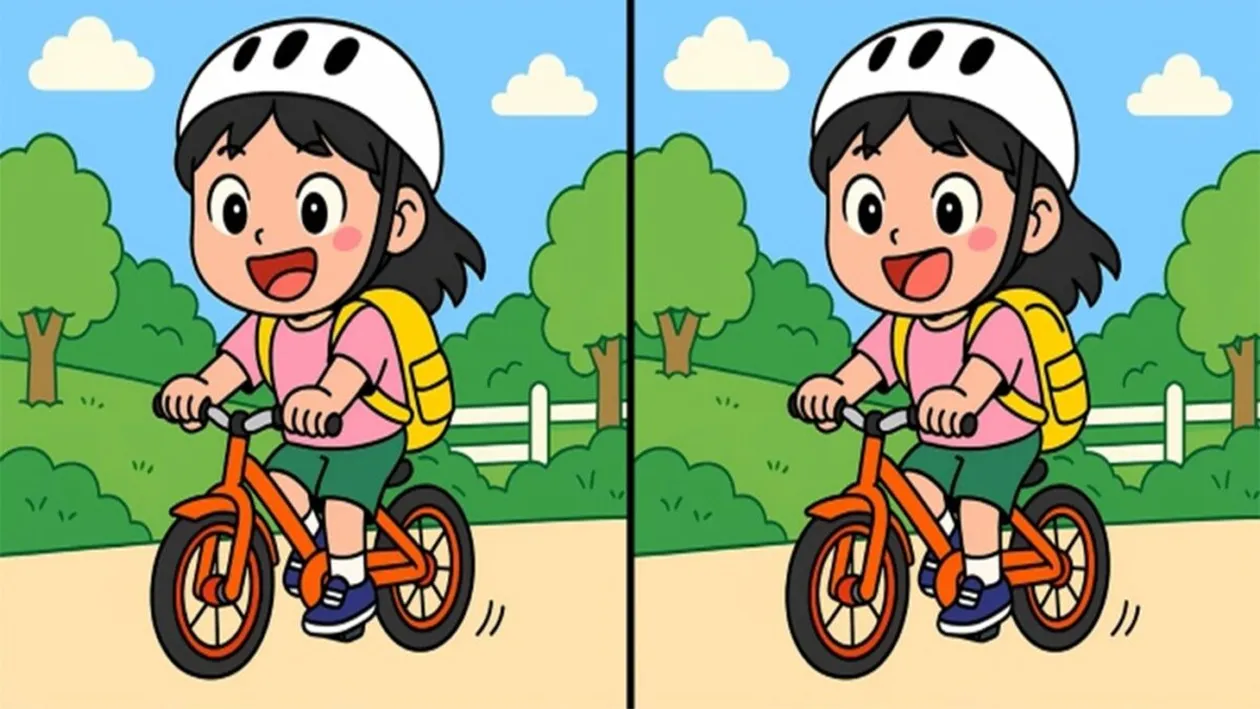 Test de perspicacitate | Identificați toate cele 3 diferențe dintre aceste două bicicliste! Geniile reușesc în cel mult 1 minut