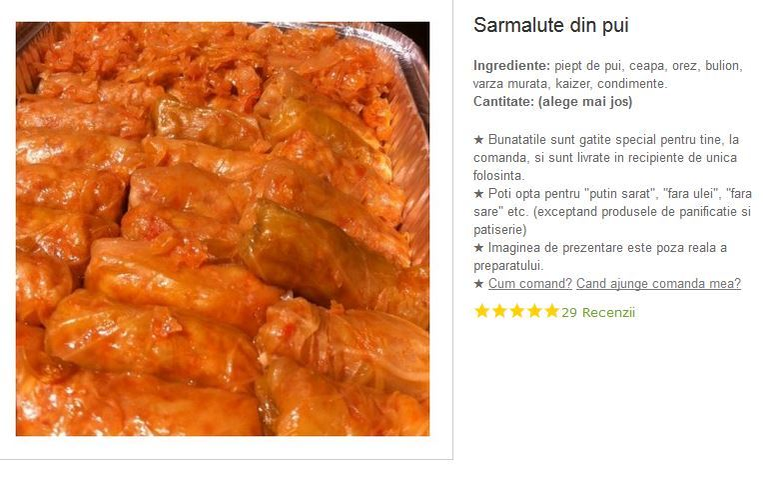 O porţie de 13 sarmale ajunge să coste aproape 50 de lei