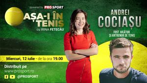 Andrei Cociașu, invitatul Irinei Fetecău la „Așa-i în tenis”! Viața de jucător și antrenor a sparring partner-ului Simonei Halep