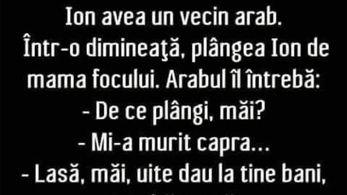 BANCUL ZILEI | Ion și capra vecinului arab
