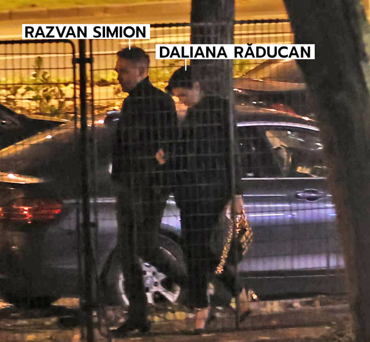 Răzvan și Daliana se îndreaptă spre mașină (SURSA FOTO: CANCAN.RO)