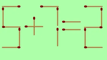 Test de inteligență cu chibrituri | Corectați 5 + 7 = 2, mutând un singur băț