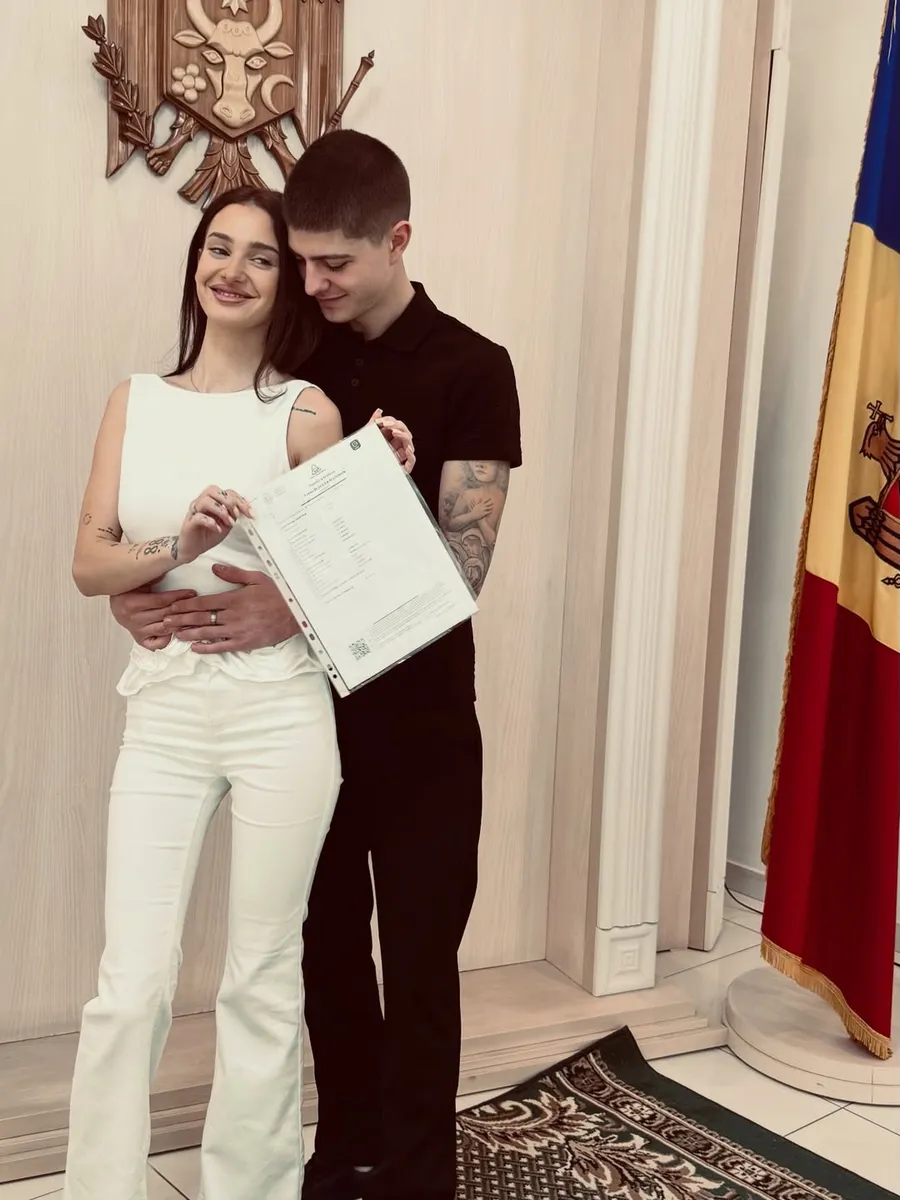 Olga Verbițchi la cununia civilă. SURSA FOTO: Olga Verbițchi/ Instagram