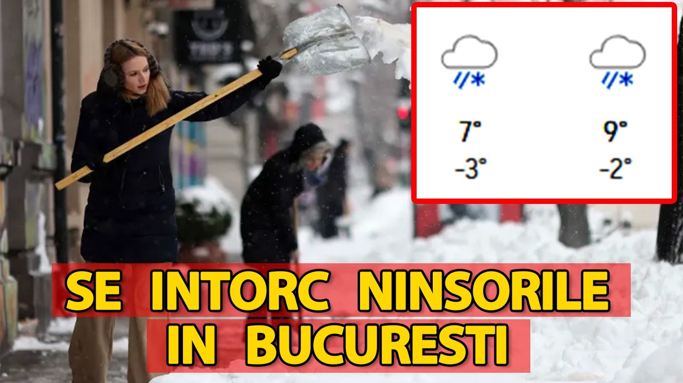 Pe ce dată se întoarce iarna în București. Meteorologii Accuweather anunță noi ninsori și temperaturi negative în Capitală