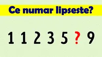 Test IQ exclusiv pentru genii | Ce număr lipsește în seria 1,1,2,3,5,?,9