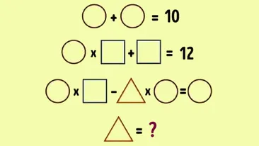 Test de logică | Rezolvați ecuația și găsiți valoarea triunghiului!