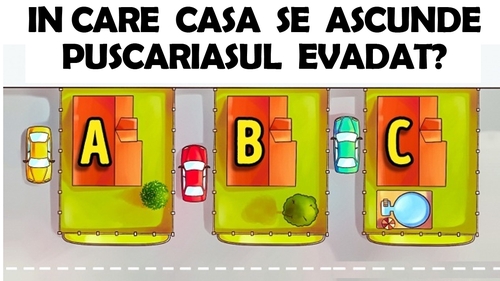 TEST IQ exclusiv pentru genii | Un pușcăriaș a evadat. În care casă se ascunde?