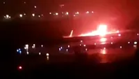 Un avion de pasageri cu 164 de persoane la bord a luat foc la aterizare, în Rusia!