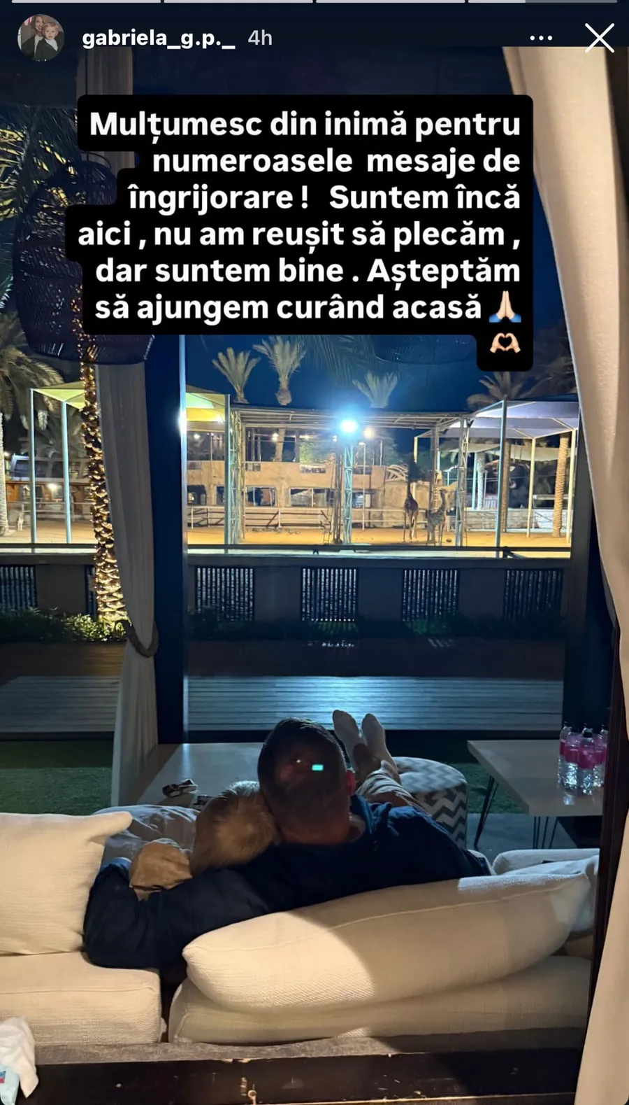 Gabriela Pavel și-a asigurat prietenii ca ea și familia ei sunt în afara oricărui pericol