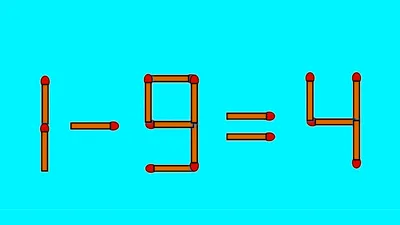 Test IQ exclusiv pentru genii | Corectați 1 – 9 = 4, mutând un singur chibrit