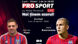 ProSport Live, ediție premium pe prosport.ro! Adi Popa și Alex Bourceanu vorbesc despre cele mai importante subiecte legate de FCSB și CSA Steaua!