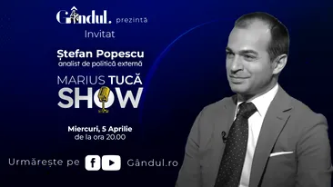Marius Tucă Show începe miercuri, 5 aprilie, de la ora 20.00, live pe gândul.ro