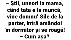 BANC | "Uneori, când e tata la plecat la muncă, vine domnul Sile la mama, intră amândoi în dormitor și se roagă"
