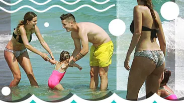 Soția cunoscutului fotbalist s-a dezbrăcat la plajă. Fosta MISS este… top!