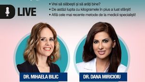 Frumusețe prin sănătate! Află cele mai recente metode de slăbit și de remodelare corporală de la specialiștii în domeniu: Dr.Dana Miricioiu și Dr.Mihaela Bilic. Participă la o dezbatere live despre frumusețe și scădere în greutate!