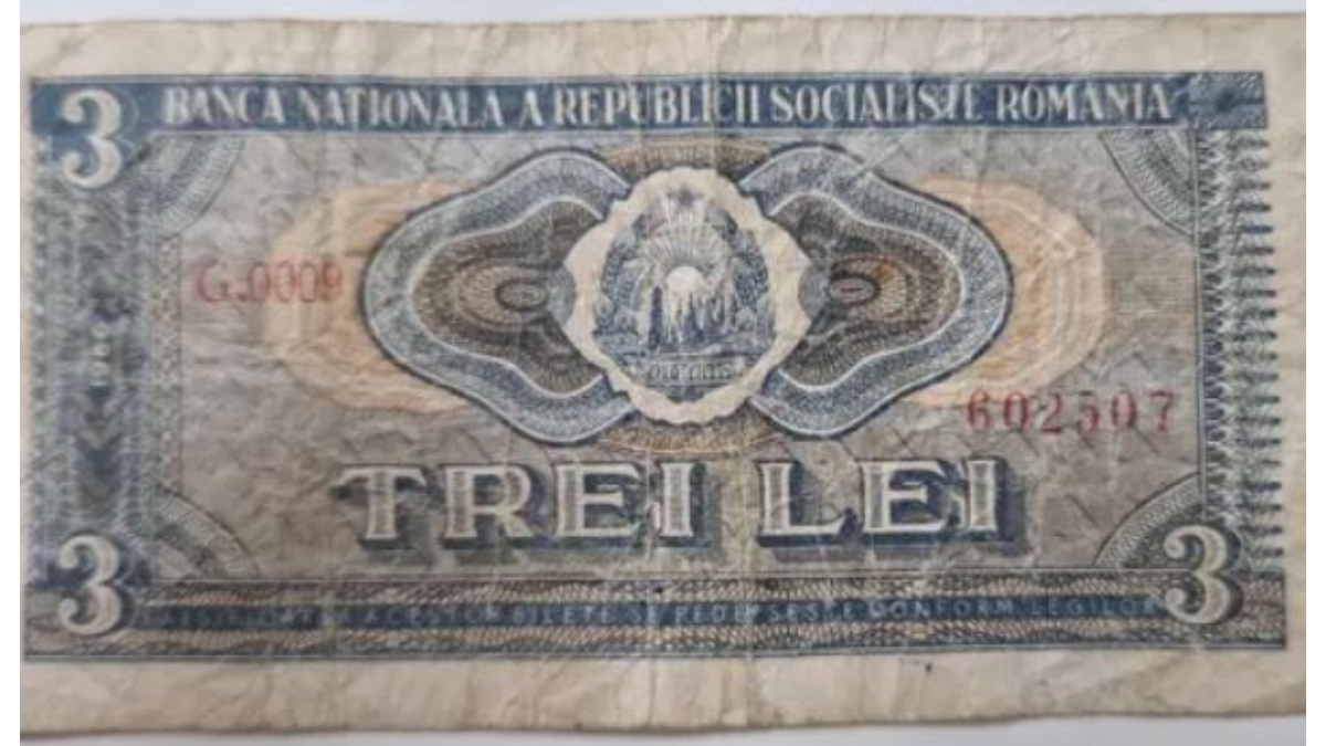 Prețul unei mici comori. Cu cât se vinde o bancnotă de 3 lei din 1966, acum, în 2023
