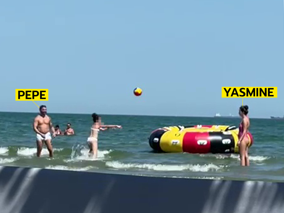 Pepe, Yamine Ody și fetițele Ralucăi Pastramă se distrează împreună la mare (Foto: CANCAN.RO)