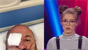 Cum a reacţionat Doina Teodoru, după ce l-a văzut pe Cătălin Scărlătescu în spital, cu un ochi pansat: "Sunt la filmări..."
