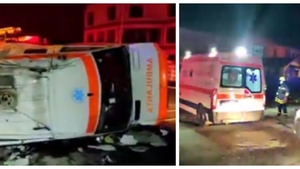Accident la Mărășești. O ambulanță s-a răsturnat iar pacienta transportată a decedat
