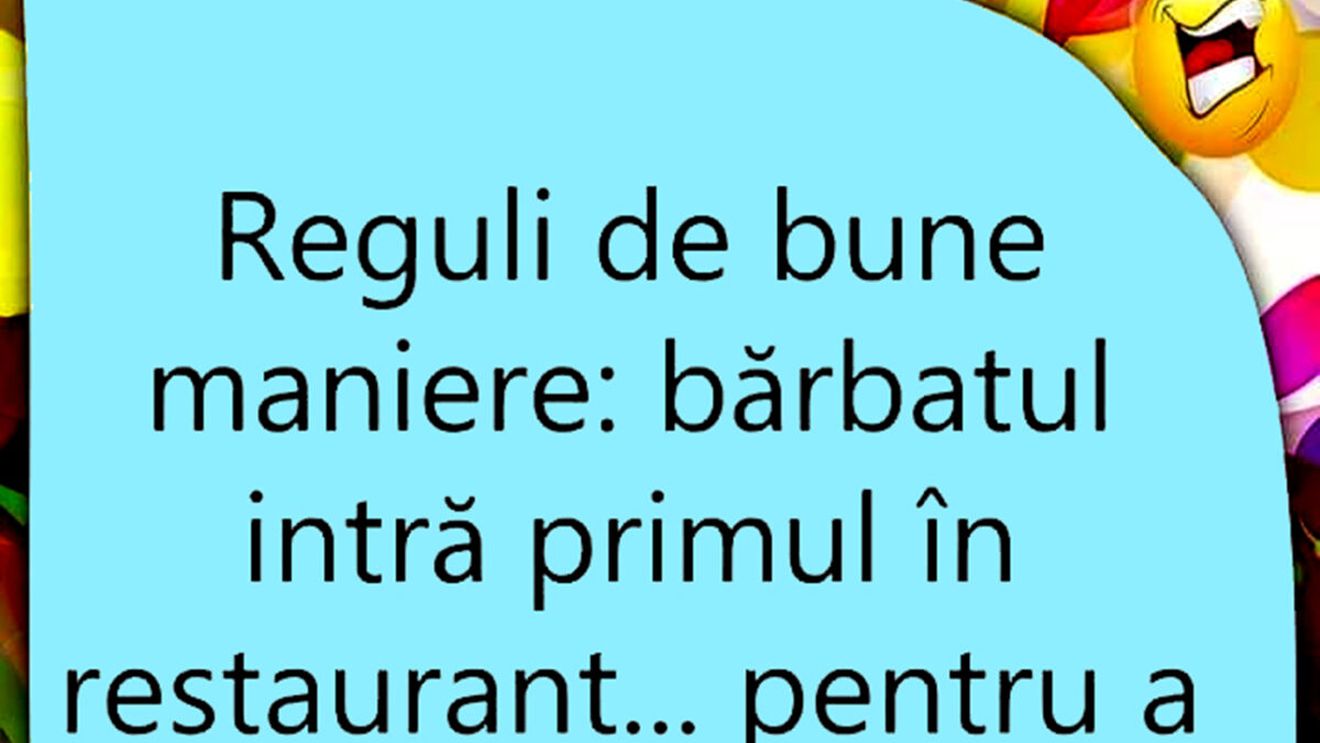 Bancul de weekend | Reguli de bune maniere