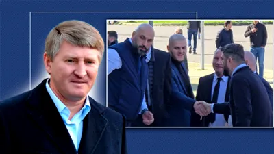 Miliardarul ucrainean despre care Gândul a scris că a cumpărat ArcelorMittal Iași a venit la București să-i aducă un omagiu lui Mircea Lucescu, flancat de o armată de bodyguarzi, ca un șef de stat