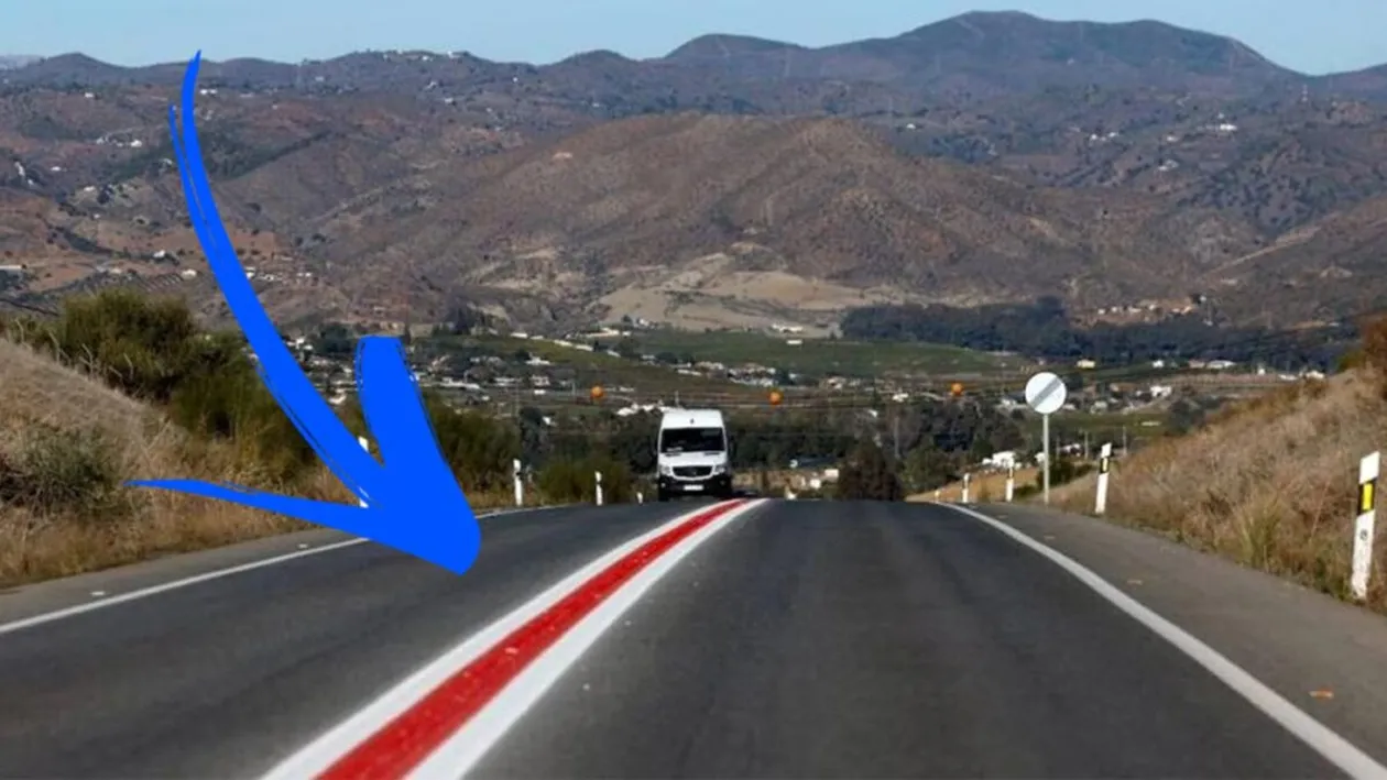 Puțini șoferi știu ce înseamnă noua linie continuă roșii de pe șosele. Ce trebuie să facă + unde poate fi întâlnită