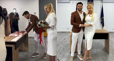 Simona Trașcă și Marian Buzilă s-au căsătorit! Primele imagini de la cununia civilă