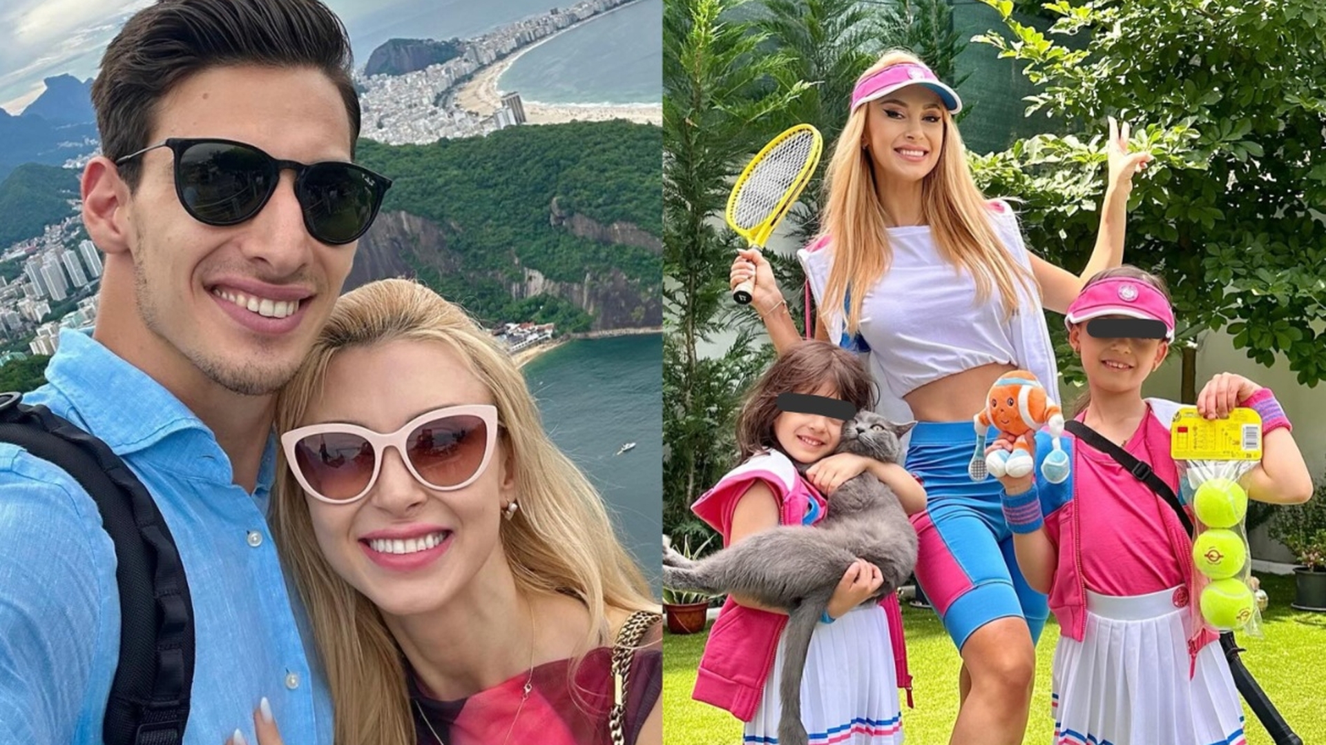 Cum se înțeleg fiicele Andreei Bălan cu Victor Cornea. Ella și Clara s-au apucat de tenis. „Copiii imită”