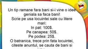 BANC | Un tip rămâne fără bani și-i vine o idee genială