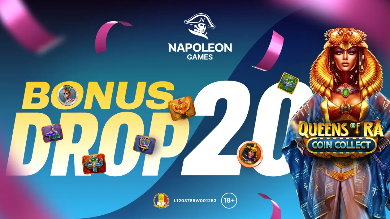 (P) Bonus Drops, promoții și două jackpoturi noi: iată ce te așteaptă pe Napoleon Games casino