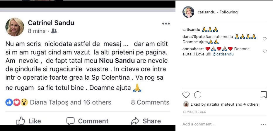 Catrinel Sandu, strigăt disperat de ajutor: “Nu am scris niciodată un astfel de mesaj”