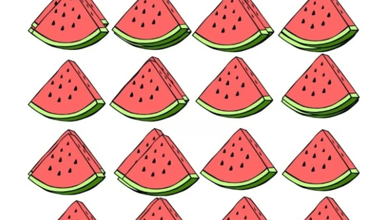 Test de inteligență | Câte felii de pepene sunt în această imagine, de fapt?