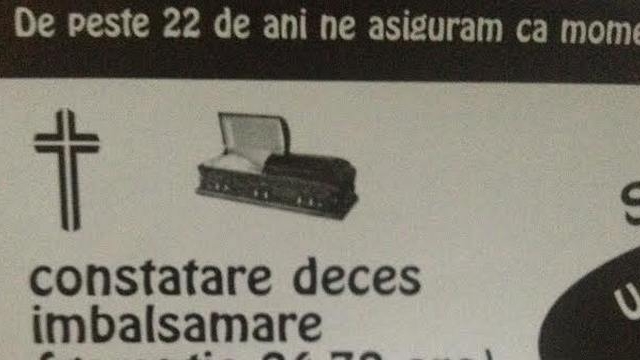 Nu o sa iti vina sa crezi cum isi face reclama o firma de pompe funebre!