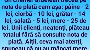 BANC | Chelnerul ardelean și... merele