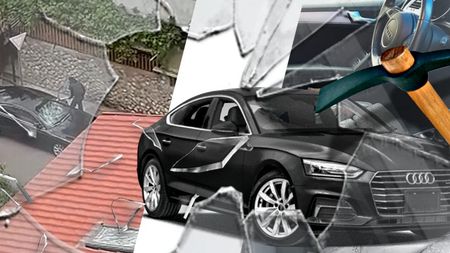 Tatăl unui lăutar din ”brigada” lui Salam a vandalizat un Audi cu un târnăcop!