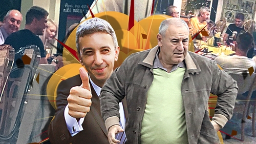 Milionarul Cocoș & celebrul ”Domn Dan” au făcut șpriț pe separeu la Gară!