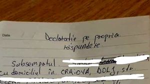 De râsul curcilor! Ce a scris un bărbat din Craiova în declarația pe propria răspundere: "Motivul ieșirii este de la bloc până la..."