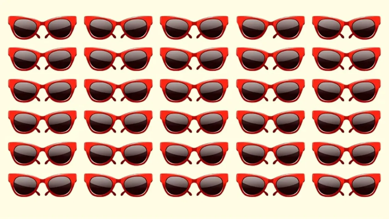 Test de inteligență | O singură pereche de ochelari de soare este diferită de celelalte 29. O puteți găsi?