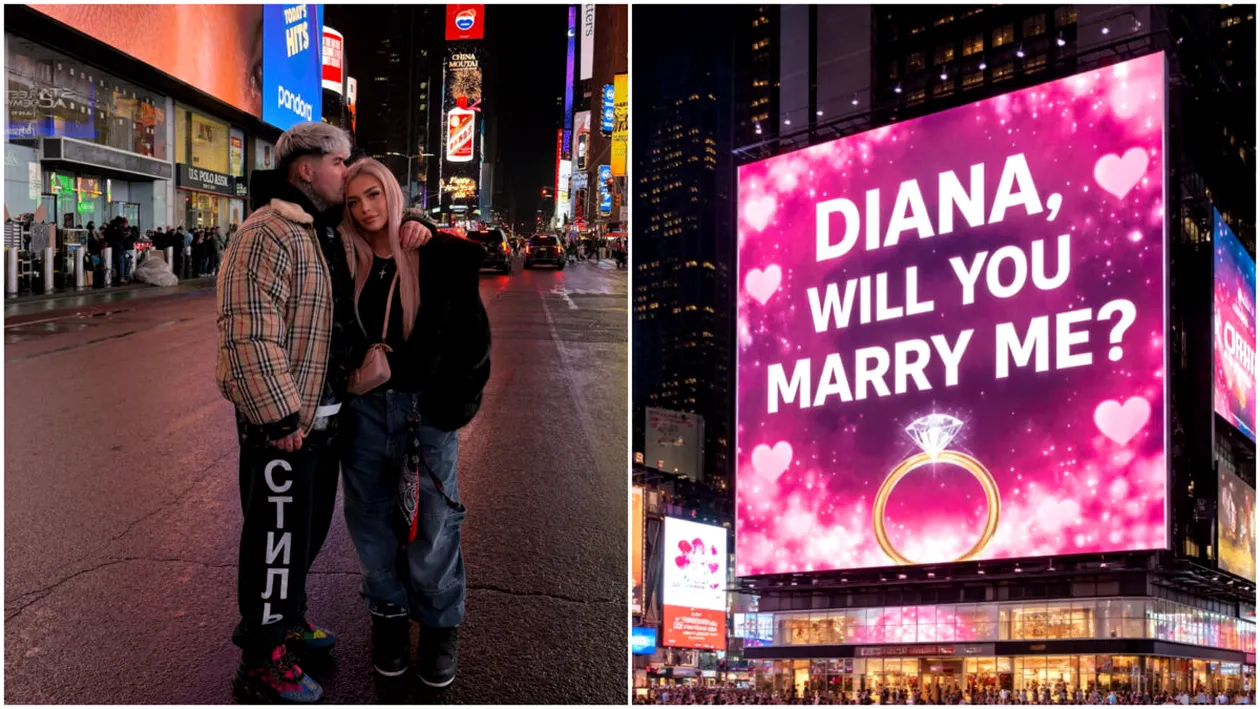 Cât l-a costat pe Lino Golden cererea în căsătorie pe ecranele din New York! Și-a impresionat complet viitoarea soție și nu s-a uitat la bani