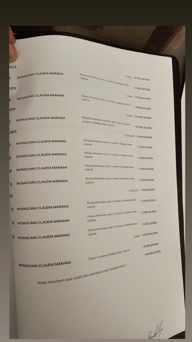 După acuzațiile Claudiei Pătrășcanu, Gabi Bădălău vine cu dovezi! A făcut publice toate plățile: ”Las documentele să vorbească”