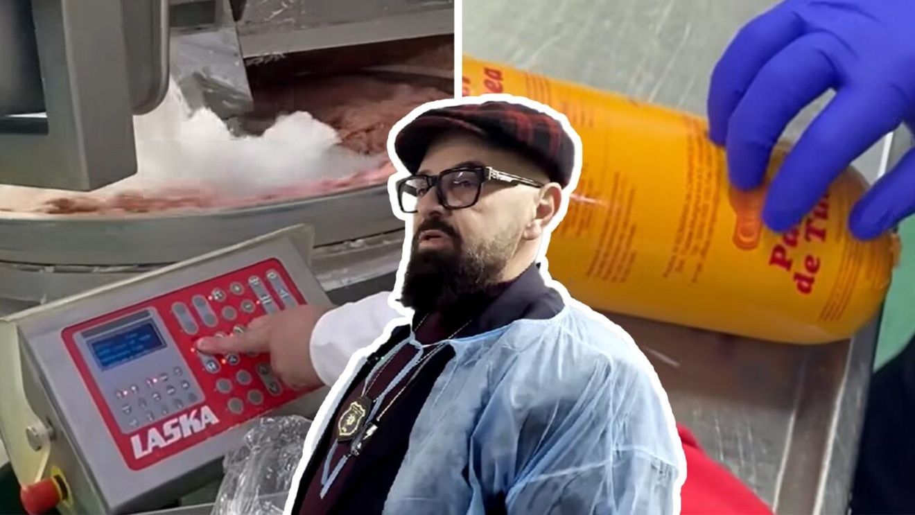 Piedone a aflat din ce se face parizerul "de porc", de fapt: "De ce puneți gheață?" Șeful ANPC a crezut că nu vede bine